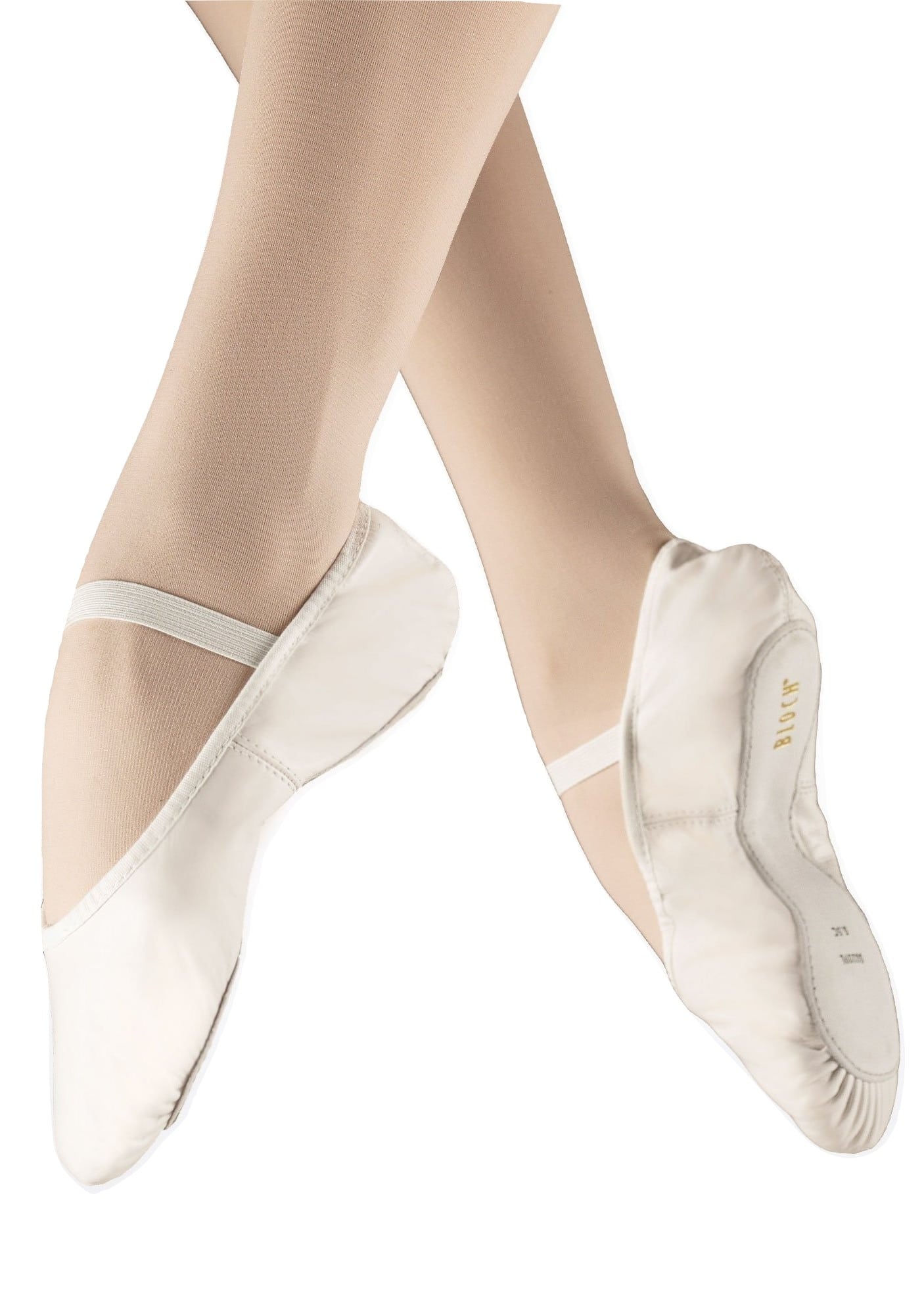 Bloch Arise White Full Sole Leather Ballet Shoe Turning Pointe