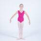 sleeveless rad pink leotard