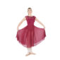 Burgundy Chiffon Ballet Dance Skirts